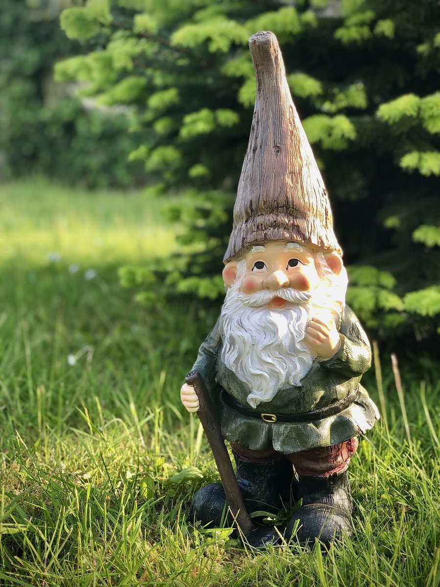 Tuinkabouter L 3 ass tuinhak 45 cm hoog - kabouter - tuinkabouter - polyester - polystone - beeld - tuinbeeld - hoogkwalitatieve kunststof - decoratiefiguur - interieur - accessoire - voor binnen - voor buiten - cadeau - geschenk
