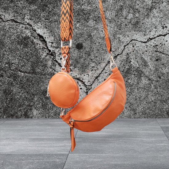 CrossBody Bag met Bagstrap Schoudertas Tassenriem Oranje Orange Damestas . bol