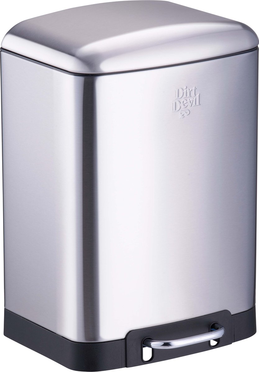 Goedkoopste Dirt Devil Pedaalemmer 12 Liter - Prullenbak Badkamer - RVS - Zilver