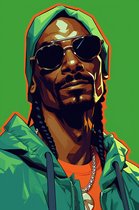 Muziek Poster - Snoop Dogg - Poster Snoop Dogg - Cartoon - Retro - Interieur Design - 51x71