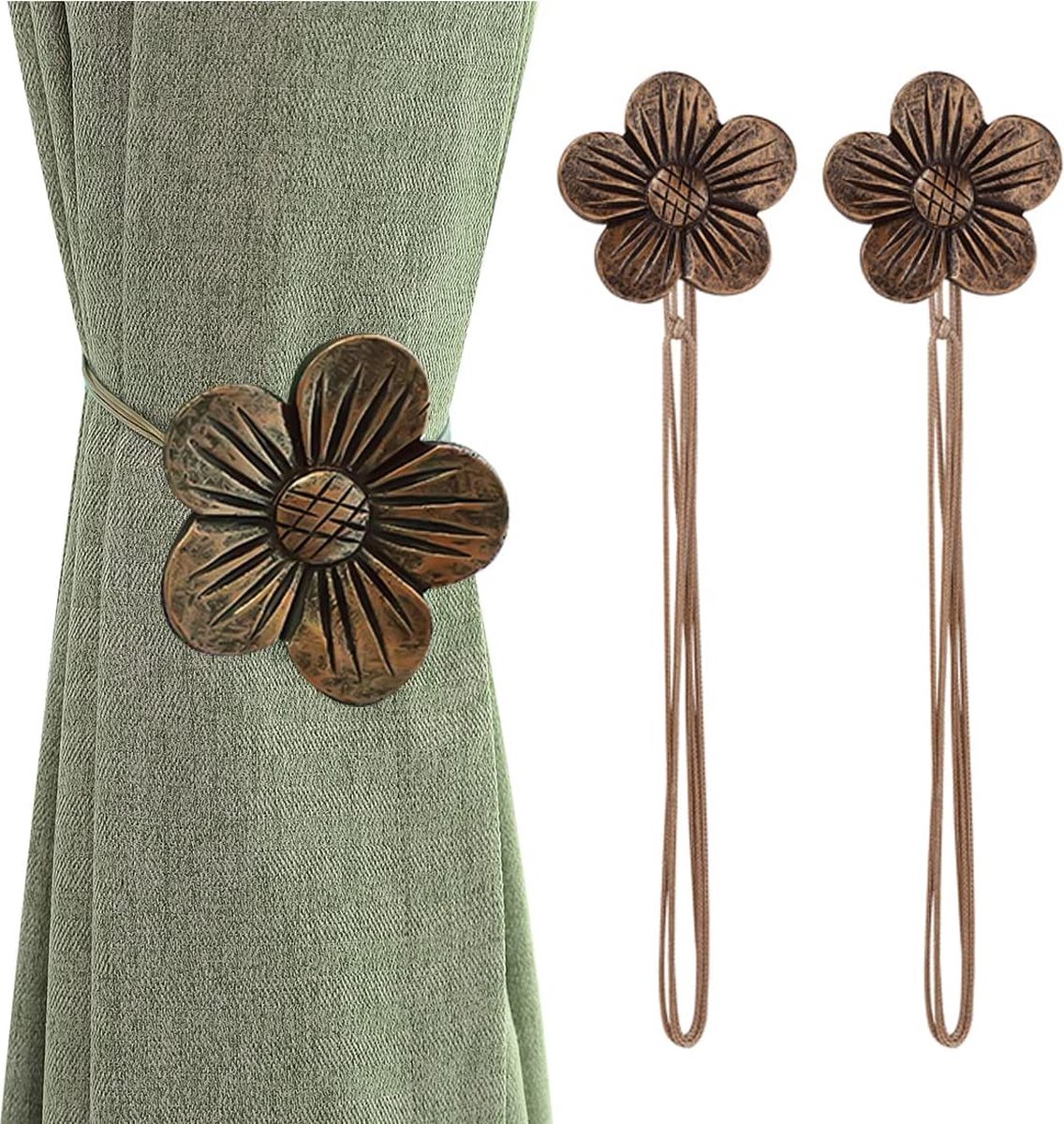 Magnetische kristal bloem gordijn clip tieback riemhouder stretch voor Magnetische kristal bloem gordijn clip tieback riemhouder stretch voor