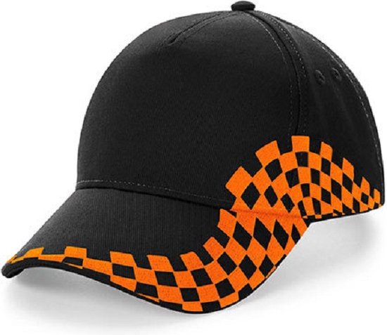 Eizook Unisex Grand Prix Baseball Cap - Zwart - Oranje