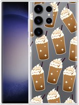 Cazy Hoesje geschikt voor Samsung Galaxy S23 Ultra Frappuccino's