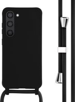 iMoshion Hoesje Geschikt voor Samsung Galaxy S23 Hoesje Met Koord - iMoshion Siliconen hoesje met koord - Zwart
