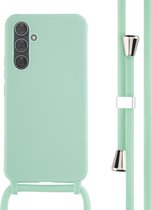 Coque Samsung Galaxy A54 (5G) - Coque en Siliconen iMoshion avec cordon - Vert menthe