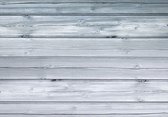 Fotobehang - Vlies Behang - Whitewash Houten Planken Schutting - 368 x 254 cm
