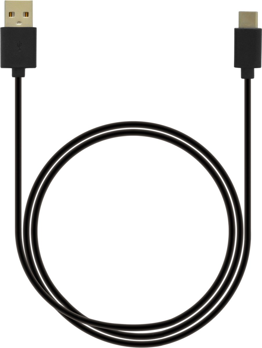 Grab n Go USB-A naar USB-C Kabel 1 Meter - Zwart