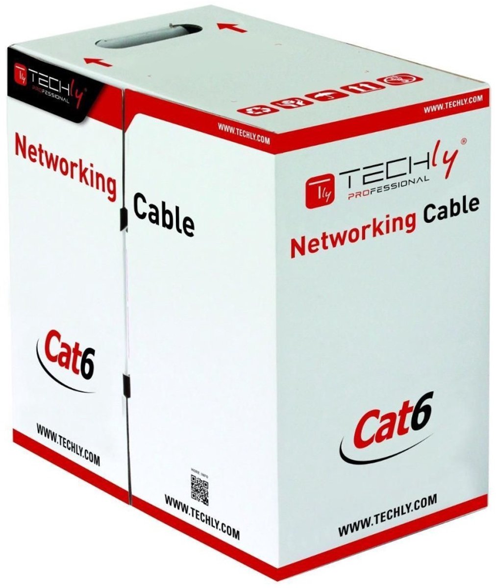 Techly ITP6-CCA-305-BL netwerkkabel 305 m Cat6 U/UTP (UTP) Blauw
