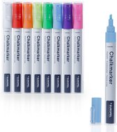 Europel krijtstiften voor krijtbord – 3mm – raamstiften afwasbaar – omkeerbare punten – kleur – 8 stuks