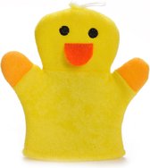 Badhandschoen voor Kinderen Gele Eend - Baby Shower Glove - Douche Handschoen - Washandjes Baby