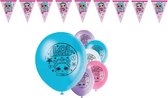 L.O.L. Surprise – LOL – Feestpakket – Ballonnen – Vlaggenlijn – Versiering - Kinderfeest.