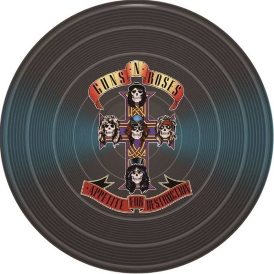 Wandbord LP Vinyl Look Muziek Artiesten - Guns N Roses Appetite For Destruction