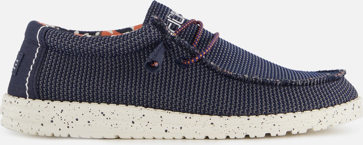 Hey Dude Wally Sox Stitch Multi Instappers Heren Blauw