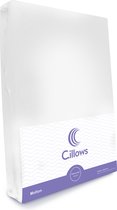 Cillows Premium Molton Hoeslaken voor Matras - Katoen (stretch) - 160x210 cm - (20 - 30 cm hoogte) - Wit