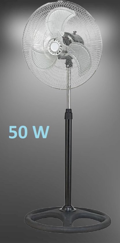 Ventilateur sur pied en métal 18 pouces 46 cm Vizyon - Zwart (50 W) - 3  réglages de... | bol.com