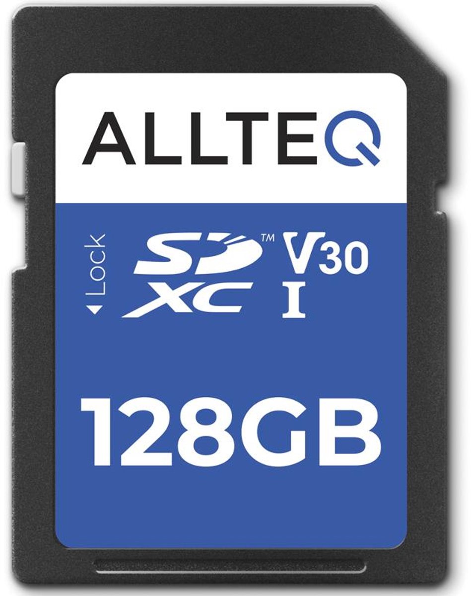 SD Kaart 128 GB - Geheugenkaart - SDXC - U3 - UHS-I - V30 - Allteq