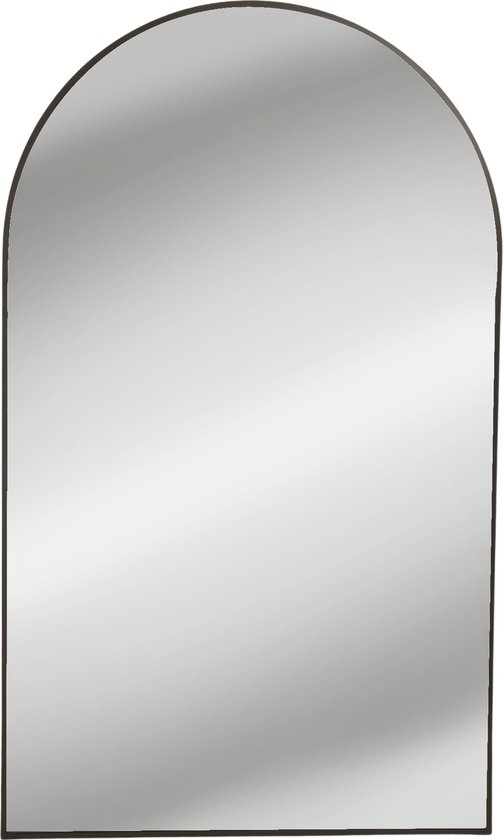 Grote Passpiegel Ovaal Zwart - Metaal - Spiegel - Hangspiegel - Wandspiegel - 180x100 cm