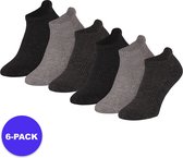 Apollo (Sports) - Sneaker Sportsokken Basic - Unisex - M Zwart - 42/47 - 6-Pack - Voordeelpakket