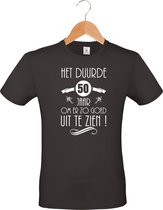 Het duurde 50 jaar - unisex - T-shirt - 100% katoen - BBQ - barbecue - verjaardag en feest - cadeau - kado - unisex - zwart - maat 3XL