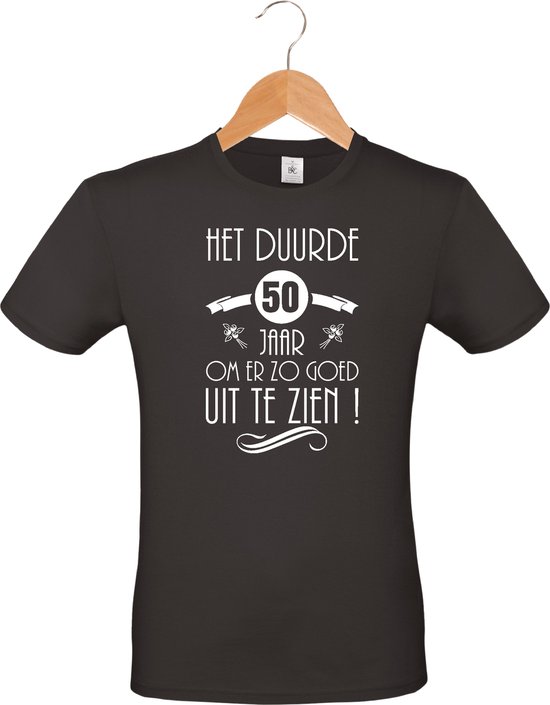 Het duurde 50 jaar - unisex - T-shirt - 100% katoen - BBQ - barbecue - verjaardag en feest - cadeau - kado - unisex - zwart - maat XL