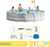 Intex Prism Frame Zwembad - Opzetzwembad - 457x107 cm - Inclusief Onderhoudspakket, Filter, Stofzuiger en Voetenbad