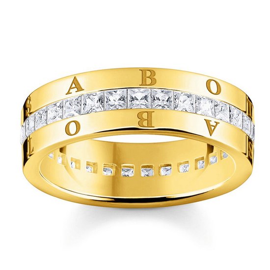 Thomas Sabo - Dames Ring - 750 / - geel goud - zirconia - TR2361-414-14-50