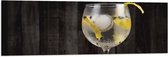 Vlag - Gin Tonic met Citroenschijfjes - 120x40 cm Foto op Polyester Vlag