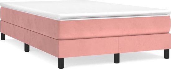 vidaXL-Bedframe-fluweel-roze-120x200-cm