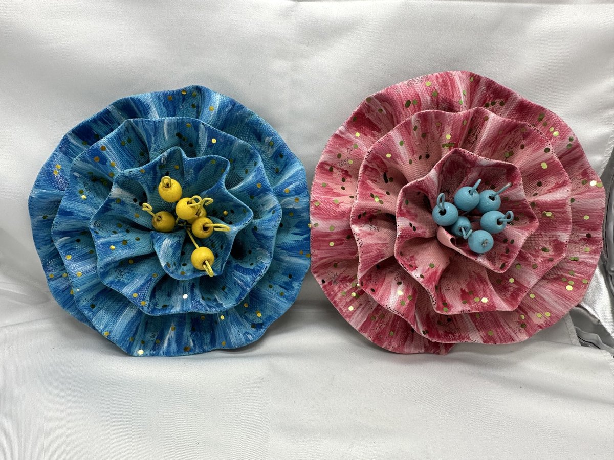 Metalen Vaas Bloemen Kunst Aan De Muur, 3 Stuks Metalen Bloemen Muurdecoratie Roest Voorkomen 15 Inch Moderne Kunst Aan De Muur Lentebloemen Met Haak Voor Slaapkamer Badkamer Keuken Decor