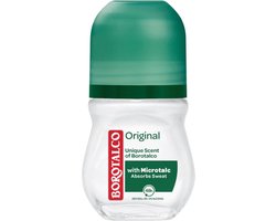 Borotalco - Deodorant Roller - Original - Active Crystal Talc - 0% Alcohol - 50 ml