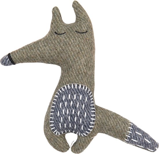 Jack & Vanilla Revive knuffel voor hond groen Vos gerecycleerde materialen wol...