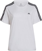 adidas Sportswear Essentials Slim 3-Stripes T-Shirt (Plus Size) - Dames - Wit- 4X