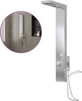 vidaXL Système de panneau de douche carré en acier inoxydable