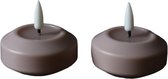 Deluxe Homeart drijfkaarsen - Geschikt voor in Water - Buitenkaarsen - Led Kaars - Waterbestendige Kaarsen - Inclusief 1 Batterij per Kaars - 2 pcs - H5,5cm Ø6,1cm - Roze