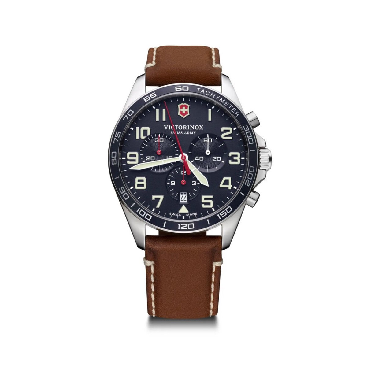 Victorinox Swiss Army FieldForce Chronograph Horloge - Victorinox Swiss Army heren horloge - Zwart - diameter 42 mm - roestvrij staal