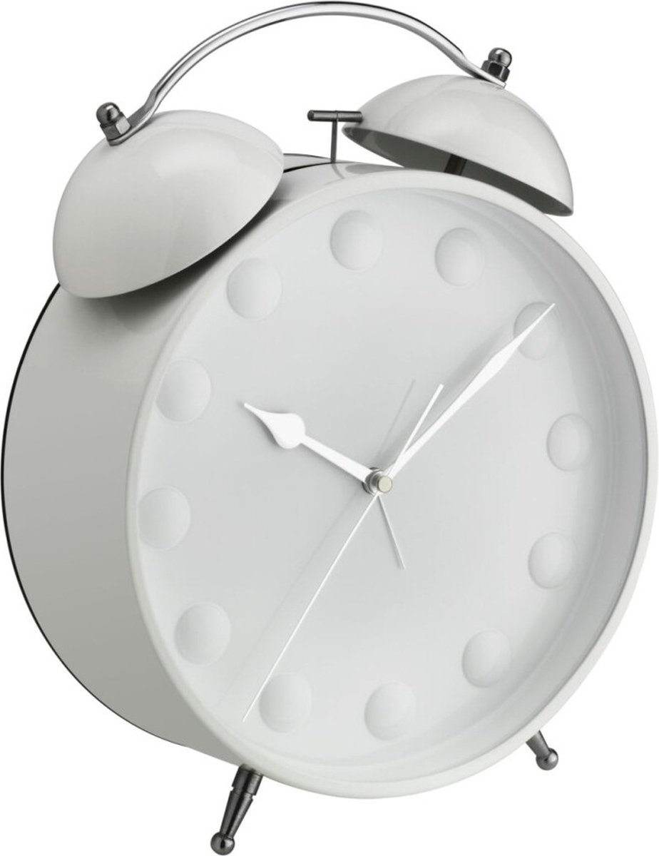 TFA 60.1022.02 - Wekker - Analoog - Stil uurwerk "Sweep" - Alarm - Metaal - Glas - Wit
