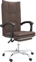 vidaXL Chaise de bureau réglable Cuir artificiel Marron