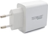 Technaxx TX-196 USB-C Snellader - 20W - Smart charging - 3x Sneller -  Wit