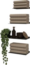 Handdoek plankjes - set van 4 - Kleur Zwart / handdoekrek badkamer - handdoekenplank