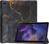 iMoshion Tablet Hoes Geschikt voor Samsung Galaxy Tab A8 (2021/2022) - iMoshion Design Trifold Bookcase - Zwart /Black Marble