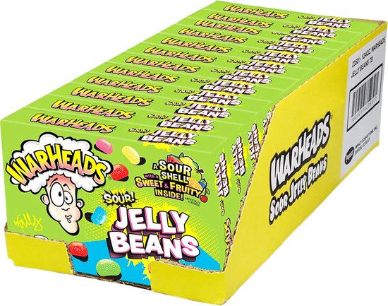 Warheads Sour Jelly Beans - 12 x 113 gram