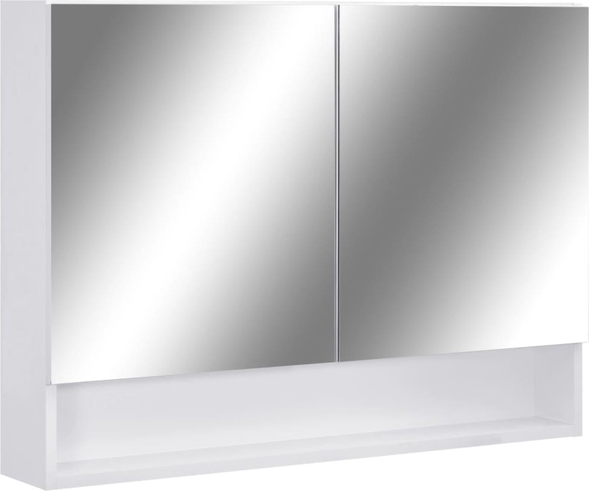 Armoire à miroir de salle de bain LED Chêne 80x15x60 cm MDF vidaXL