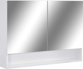 vidaXL à miroir de salle de bain LED 80x15x60 cm MDF Blanc