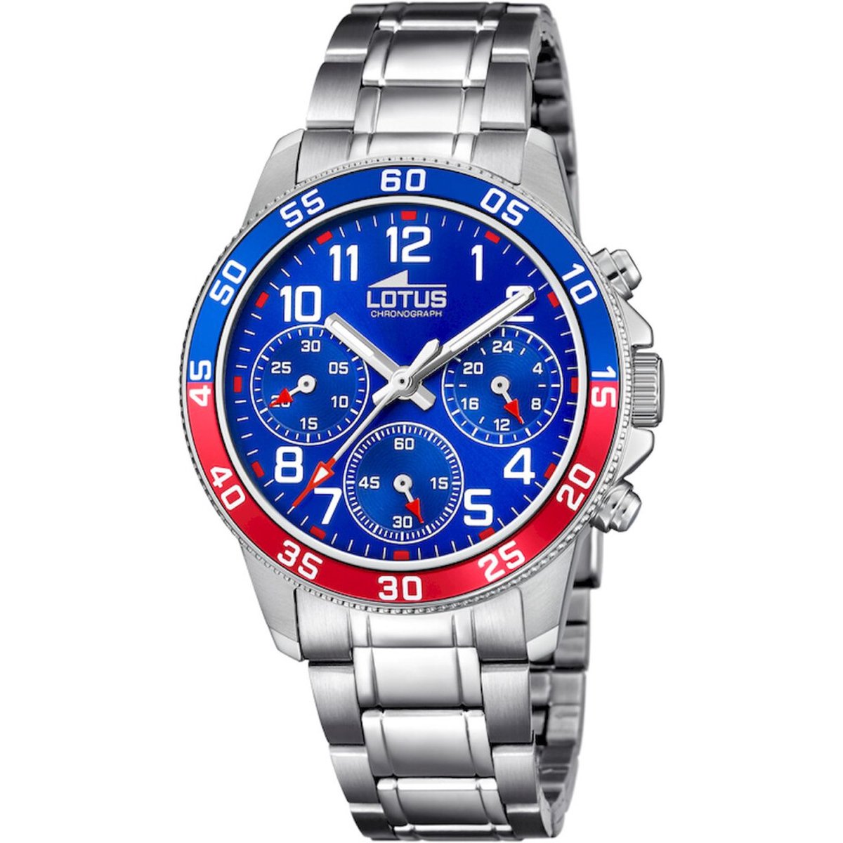 Lotus Junior Horloge - Lotus mensen horloge - Zilver - diameter 36 mm - roestvrij staal