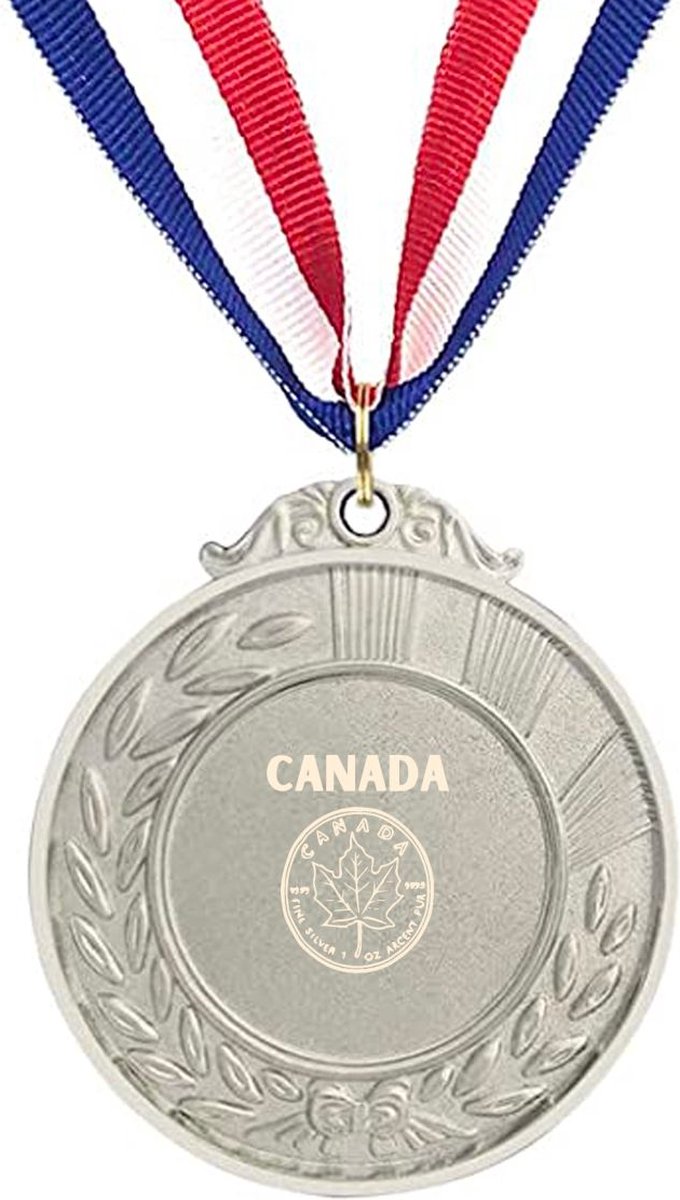 Akyol - canada medaille zilverkleuring - Piloot - canada cadeau - beste land - leuk cadeau voor je vriend om te geven