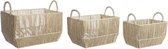 Basket spelset DKD Home Decor Metaal Natuurlijke Vezel (40 x 30 x 25 cm)