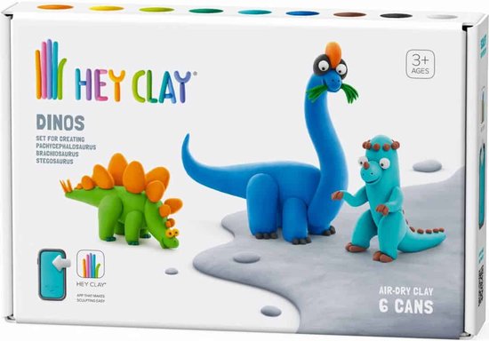 Hey Clay - Pâte à modeler Dinos Pachycephalosaurus / Brachiosaurus