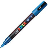 Posca Stiften PC-3M Fine Tip - verfstiften - Glitter blauw - 6 stuks