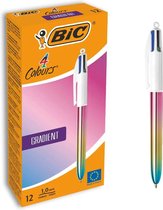 Pen Bic Gradient 0,32 mm Multicolour (12 Stuks)