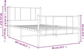 vidaXL - Bedframe - met - hoofd- - en - voeteneinde - metaal - zwart - 80x200 - cm